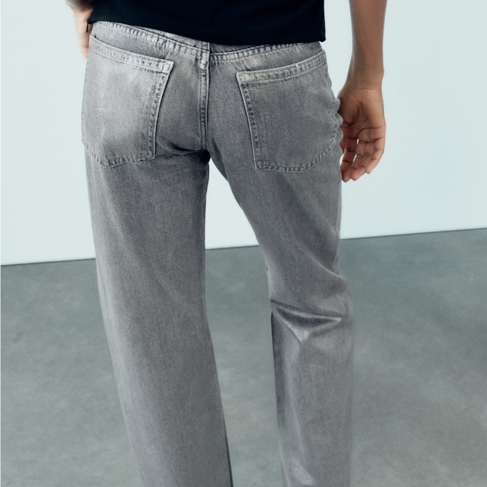 Zara Metallic Jeans - NWOT - Picture 5 of 7